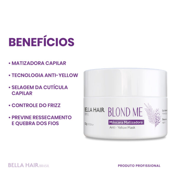 Linha Blond Me, KIT: Shampoo, Máscara e Blindagem Bella Hair - Imagem 3