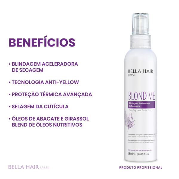 Linha Blond Me, KIT: Shampoo, Máscara e Blindagem Bella Hair - Imagem 4